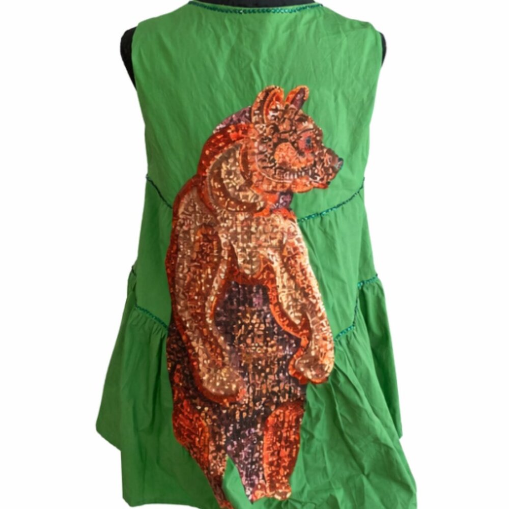✨AMAZING DEAL✨ Queen of Sparkles Green Sequin Bear Dress XS ✨